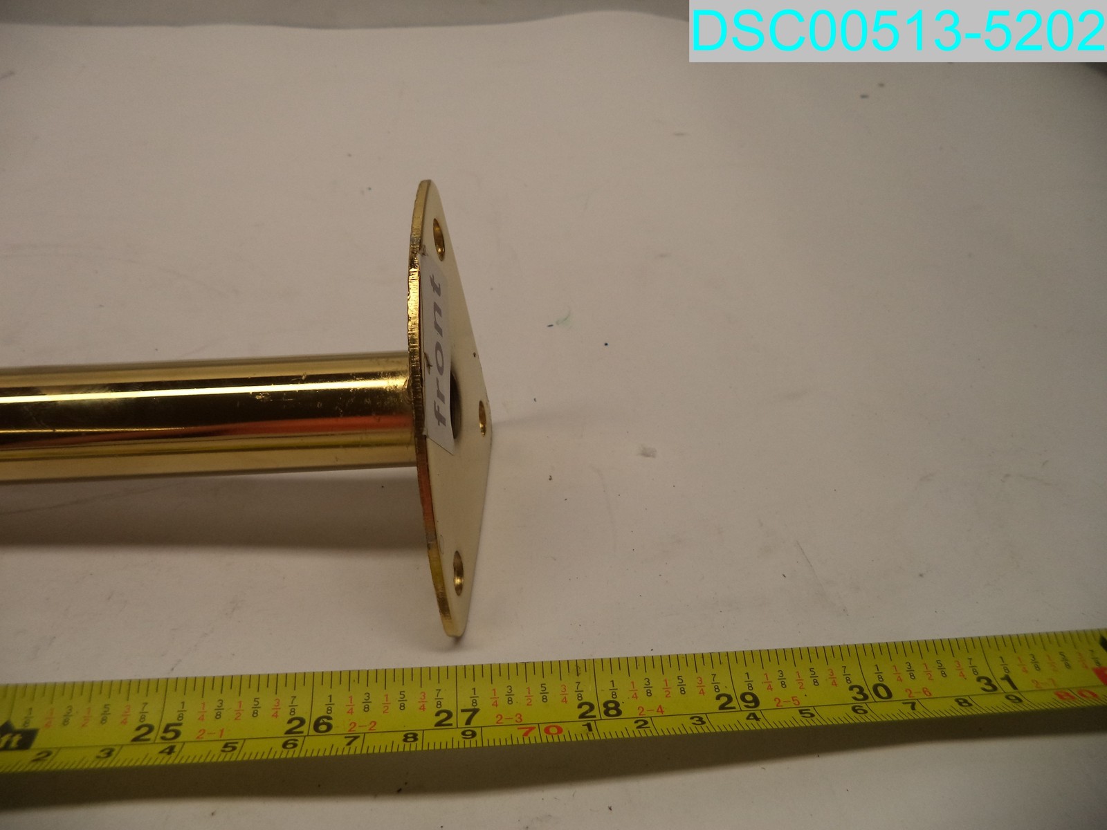QTY=4: 16-3/4" L Replacement Furniture Gold Legs 1" Tapered To 9/16" 2" C To C