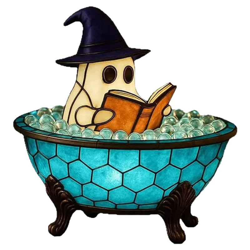 LED Ghost Bath Lamp Cute Night Light Ghost Bubble Bath Light for Living Room