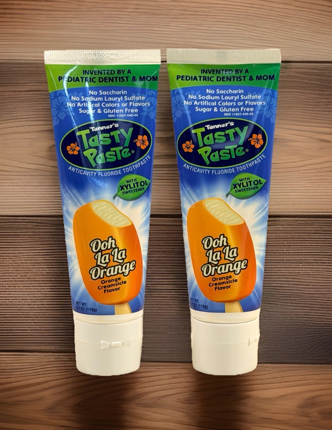 2 Pack Tanner's Tasty Paste Ooh La Orange Anticavity Fluoride Children’s T Paste