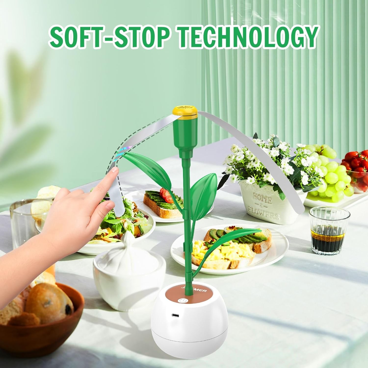 3PCS Fly Fans for Tables Repellent Indoor Outdoor with Soft Fan Blades Picnic