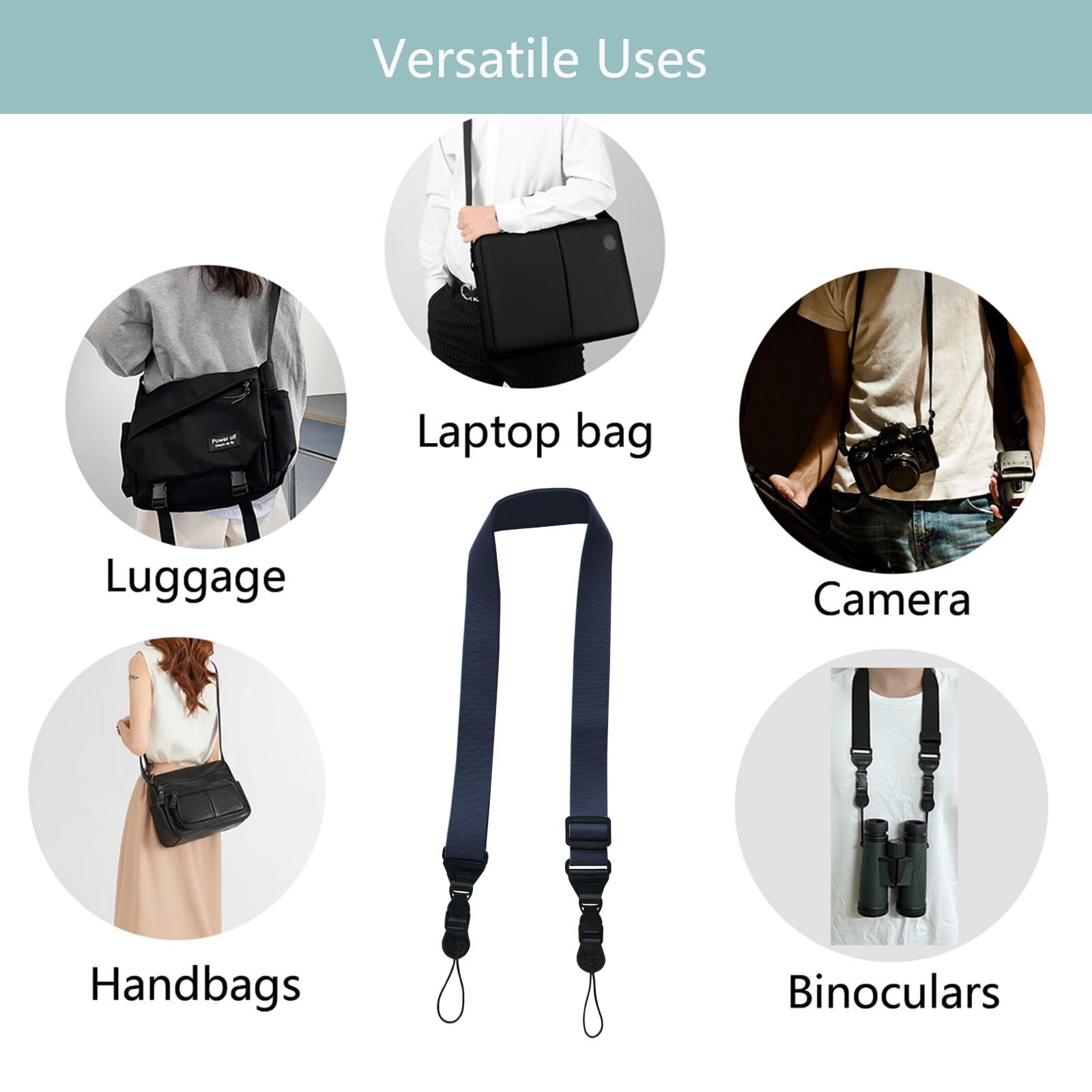 3 Pack Adjustable Shoulder Strap for iPad Tablet Case Laptop Luggage Bag
