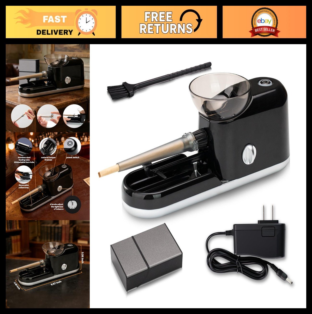 Automatic Electric Cigarette Rolling Machine - Efficient DIY Roller for Smokers,