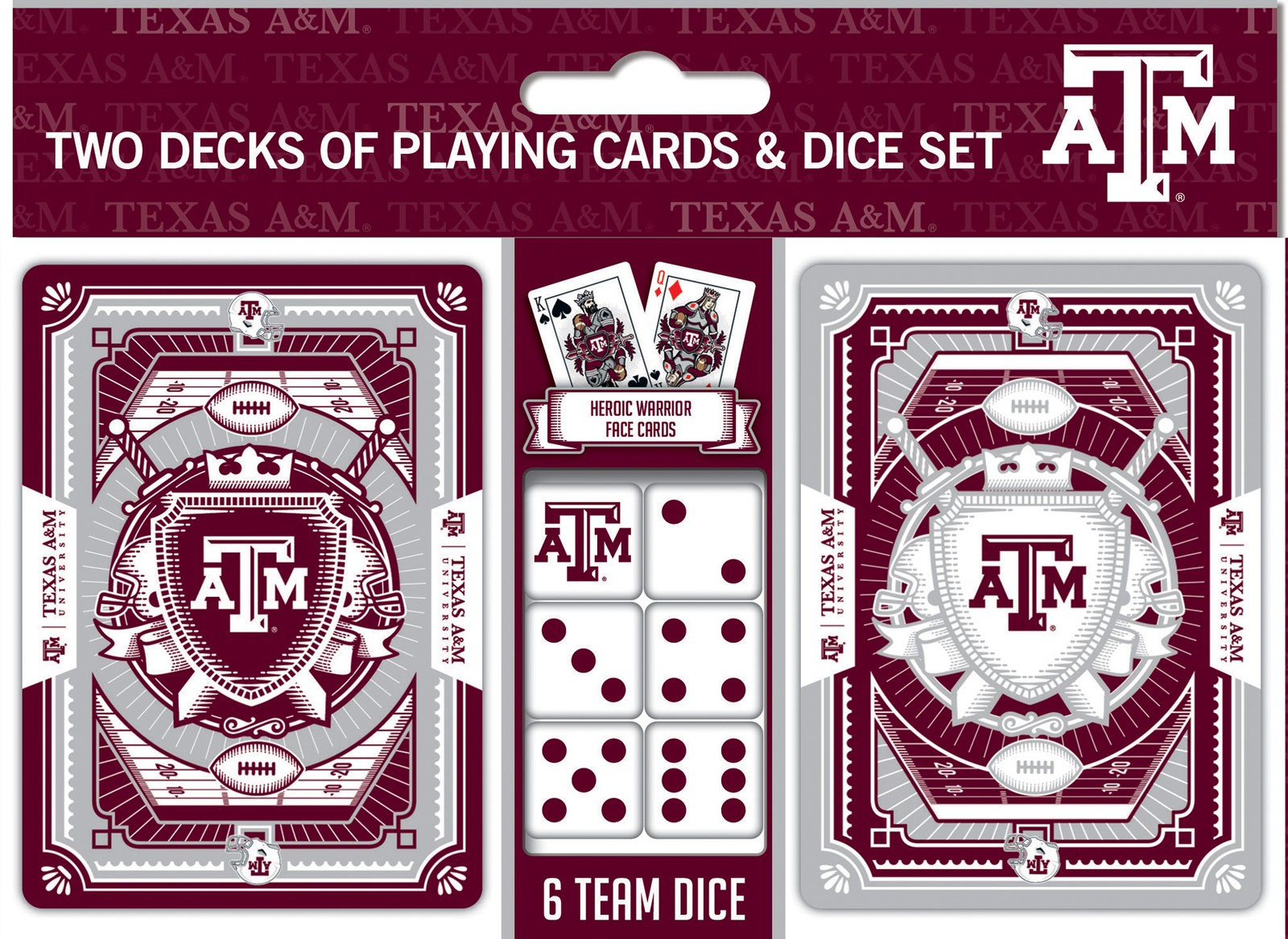 MasterPieces - Texas A&M Aggies - NCAA 2-Pack Playing Cards & Dice Set