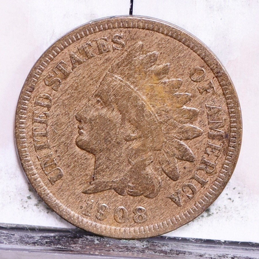 1908-S Indian Cent - Fine Details, Woodgrain Planchet (#59034-L)