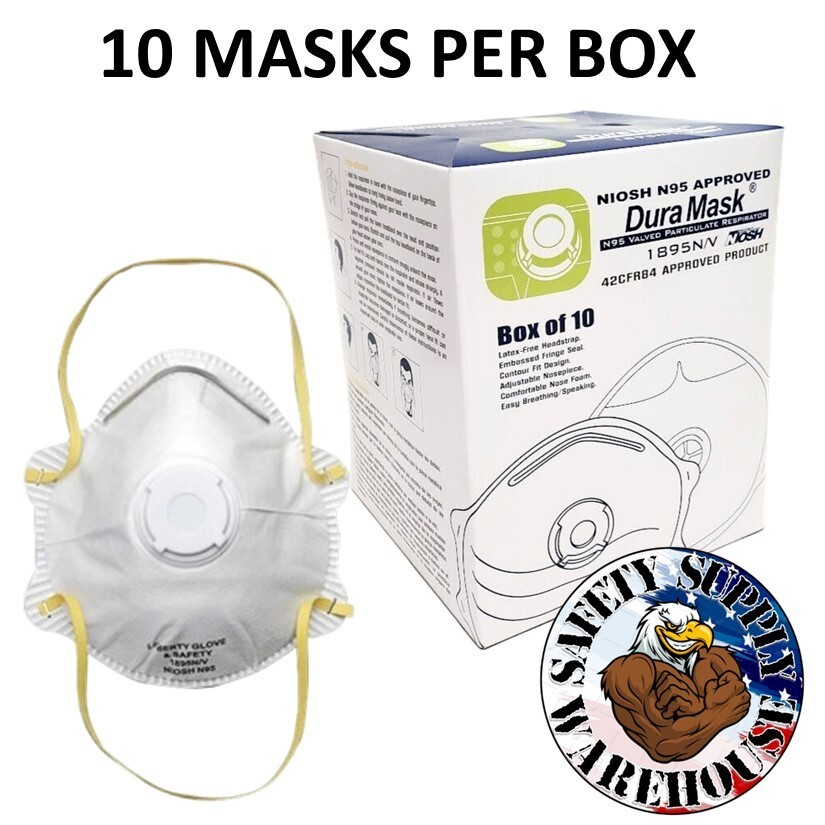 Dura Mask 1895N/V Valved Particulate NIOSH Approved Respirator 10 pack