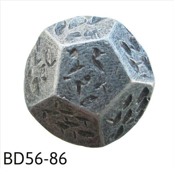 Geometrically Shaped, Pewter Nail/Clavos Head - BD56-86 - Head Size: 5/8 inch Na