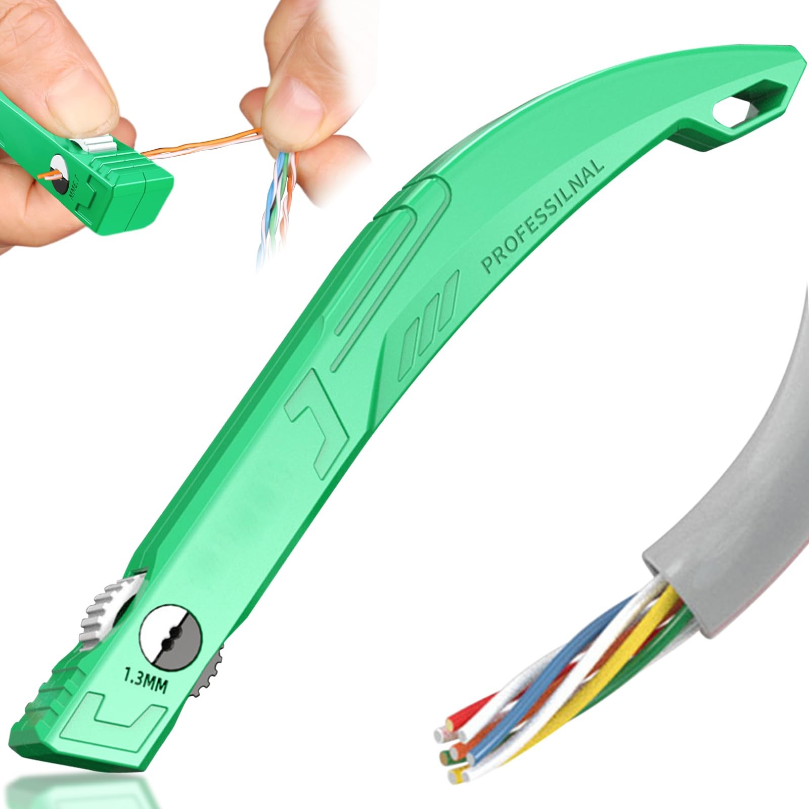 Network Cable Untwist Tool – Wire Straightener & Stripper for Category 5/6 Ca...