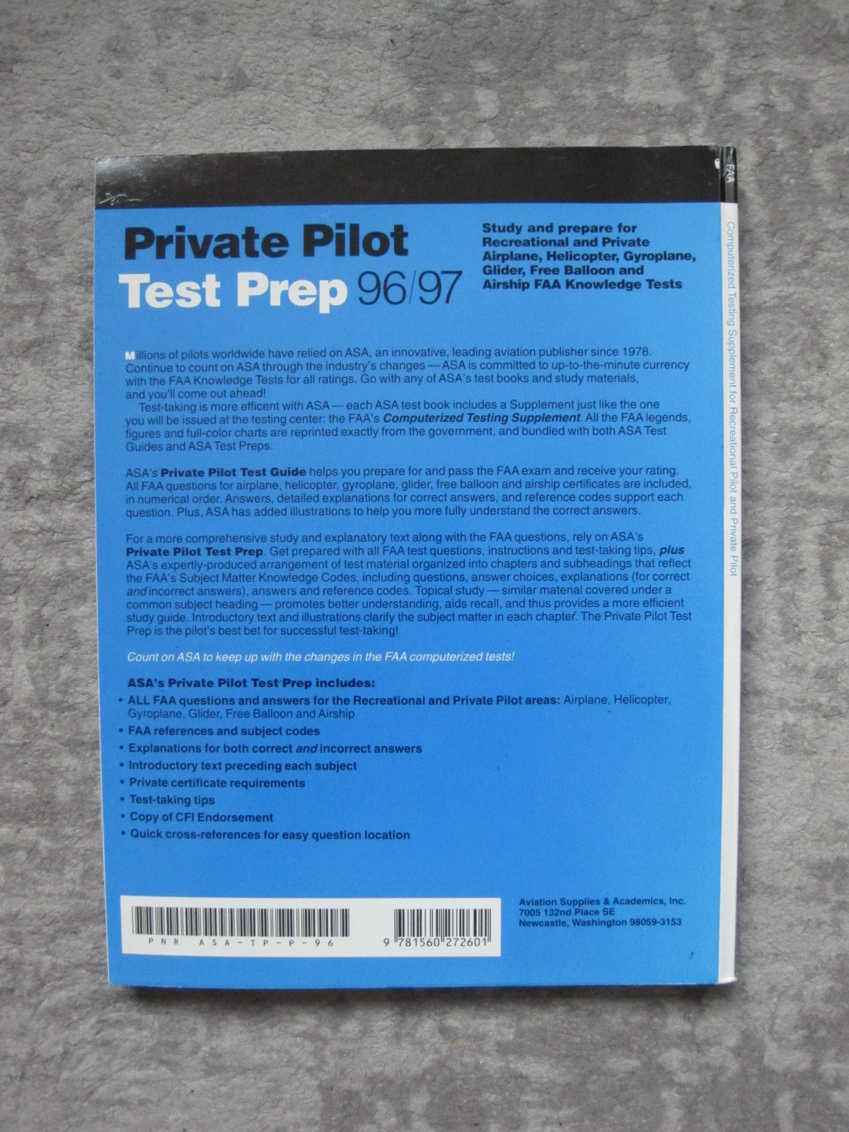 PRIVATE PILOT TEST PREP - ASA-TP-P-96 - 1996 - ASA