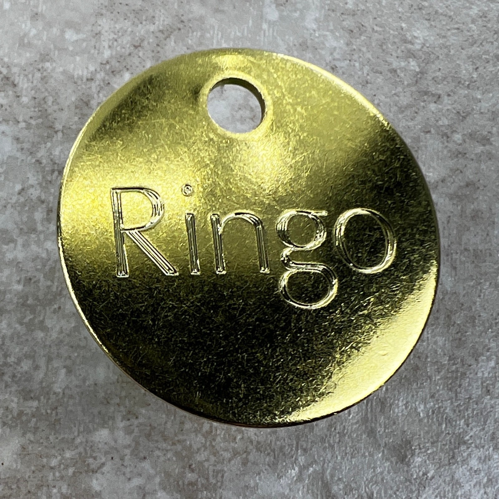 Custom Engraved Dog Tags Personalized Dog Collar Pet ID Tags RUSTIC BRASS CIRCLE