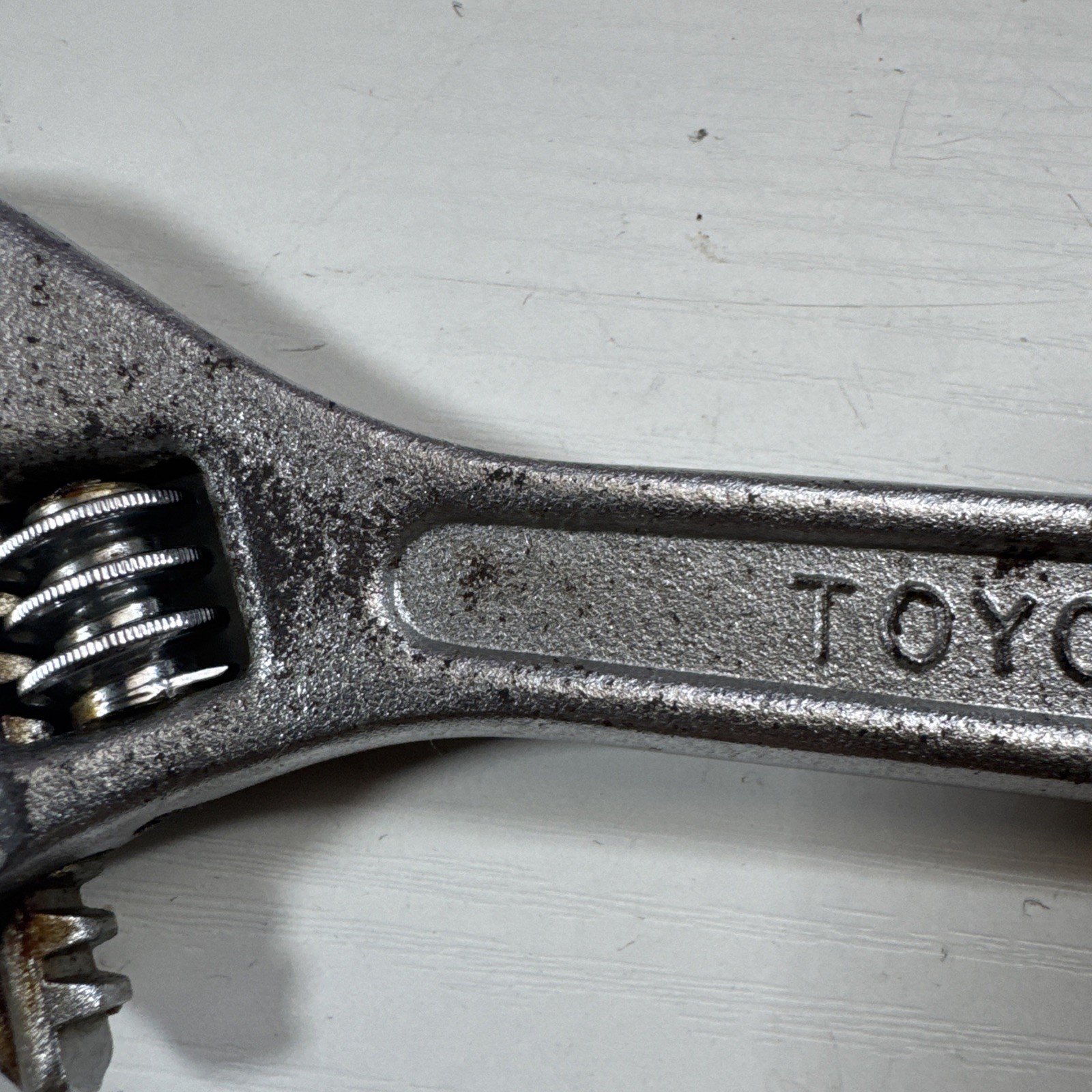 Toyota Motors 200mm Adjustable Wrench 8” Long Angle Wrench Vintage Made in Japan