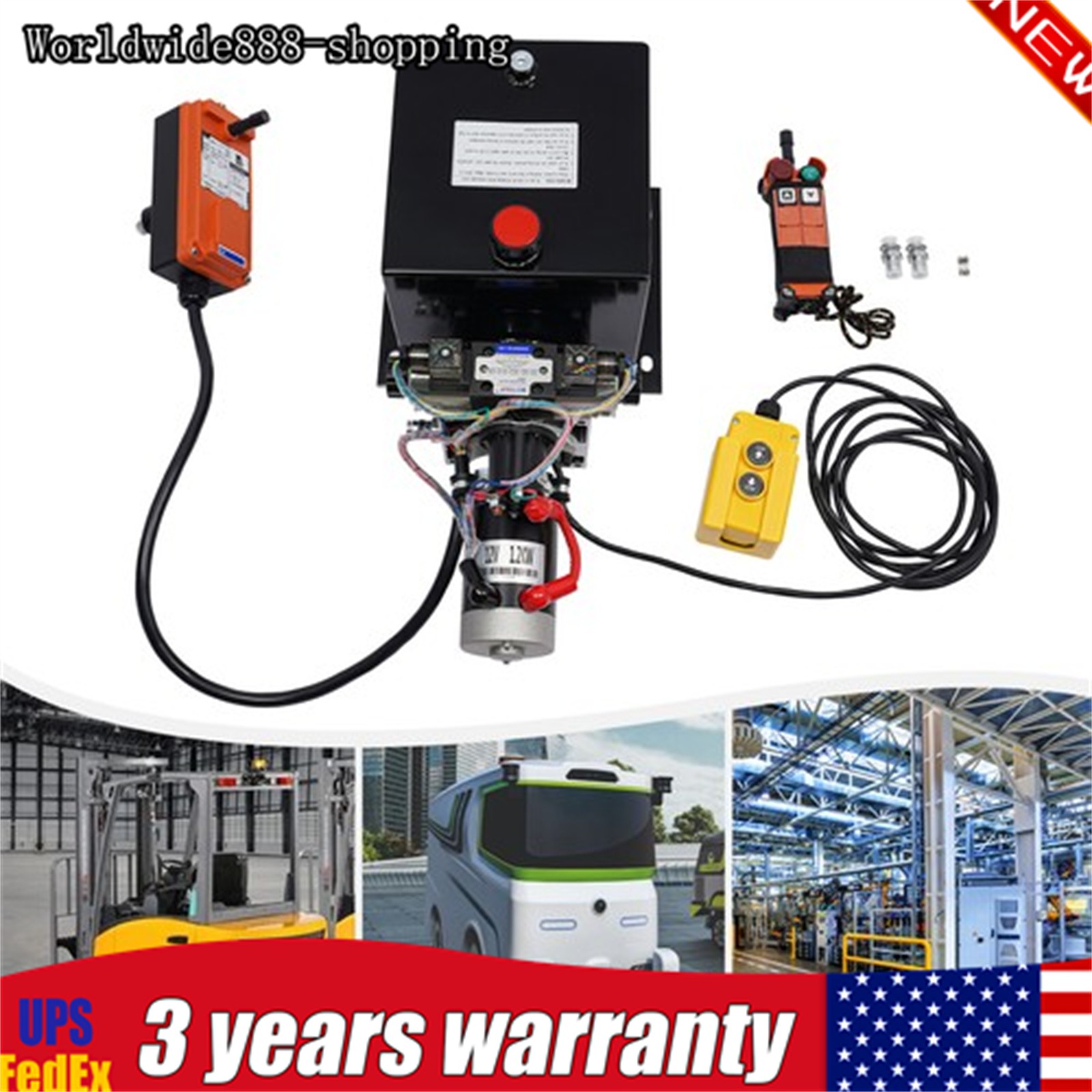 8 Quart Double Acting Hydraulic Pump For Hydraulic Trailer 12V DC with Remote