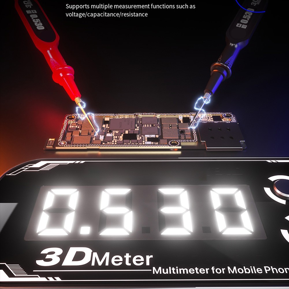 3D Meter Digital Multimeter with Triple Screen Display and 2000mAh