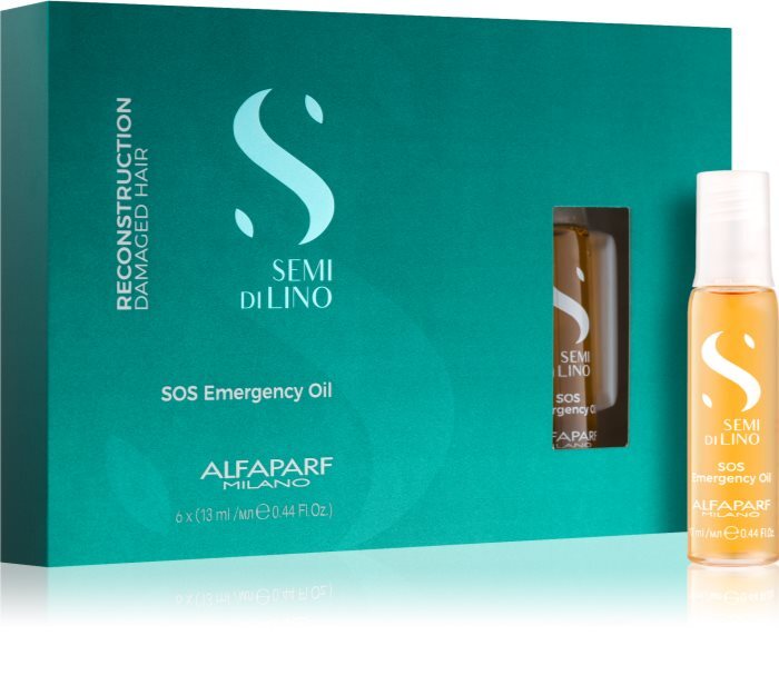 Alfaparf Semi Di Lino Reconstruction for Damaged Hair SOS Emergency Oil 6 x 13ml