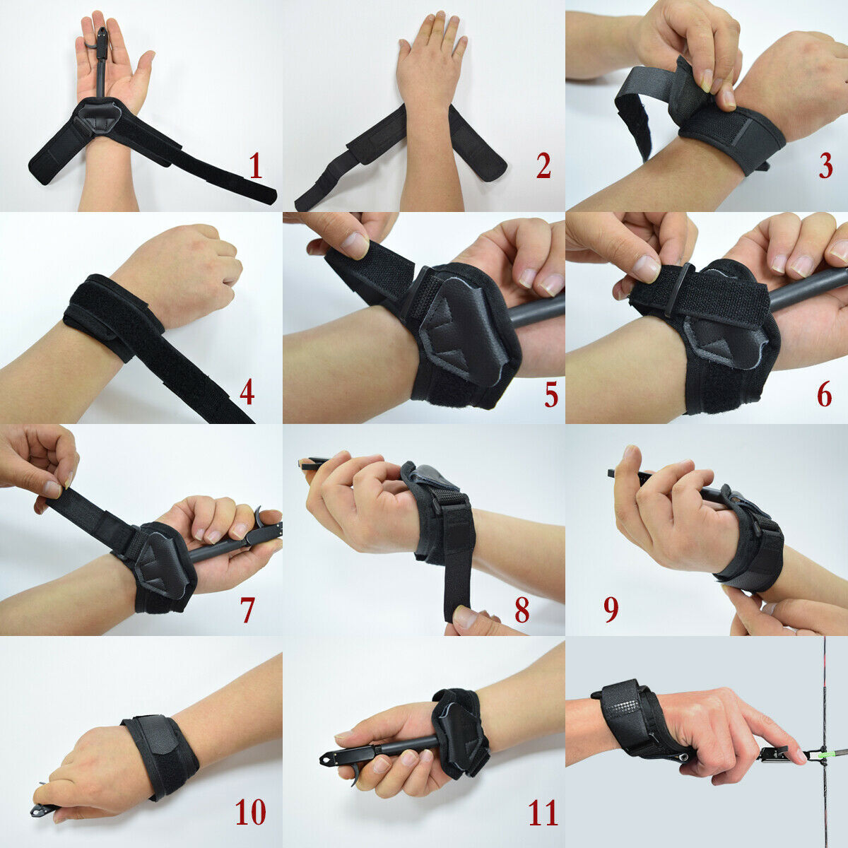 Compound Bow Release Aid Trigger Caliper Adjustable Wrist Strap Archery Shooting
