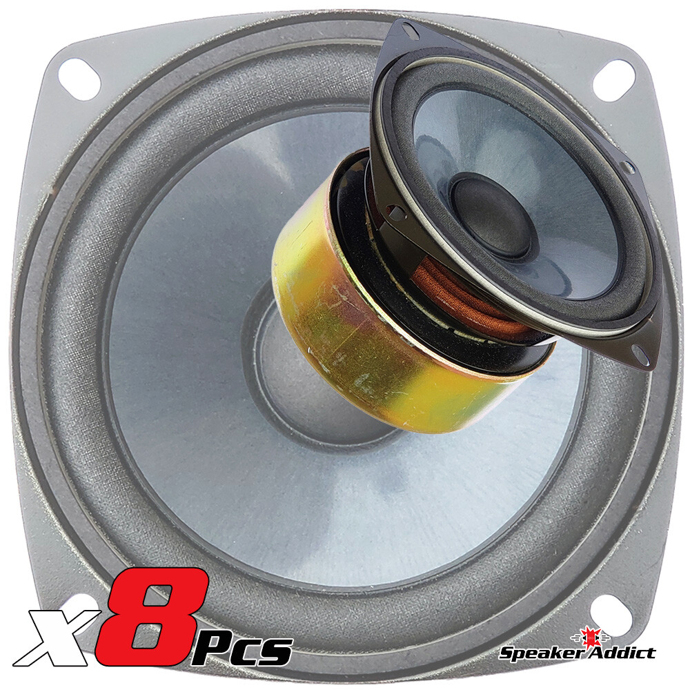 8-PACK - Diatone 4 inch full range speakers - 60-18khz - 50 watts - 89dB - NOS