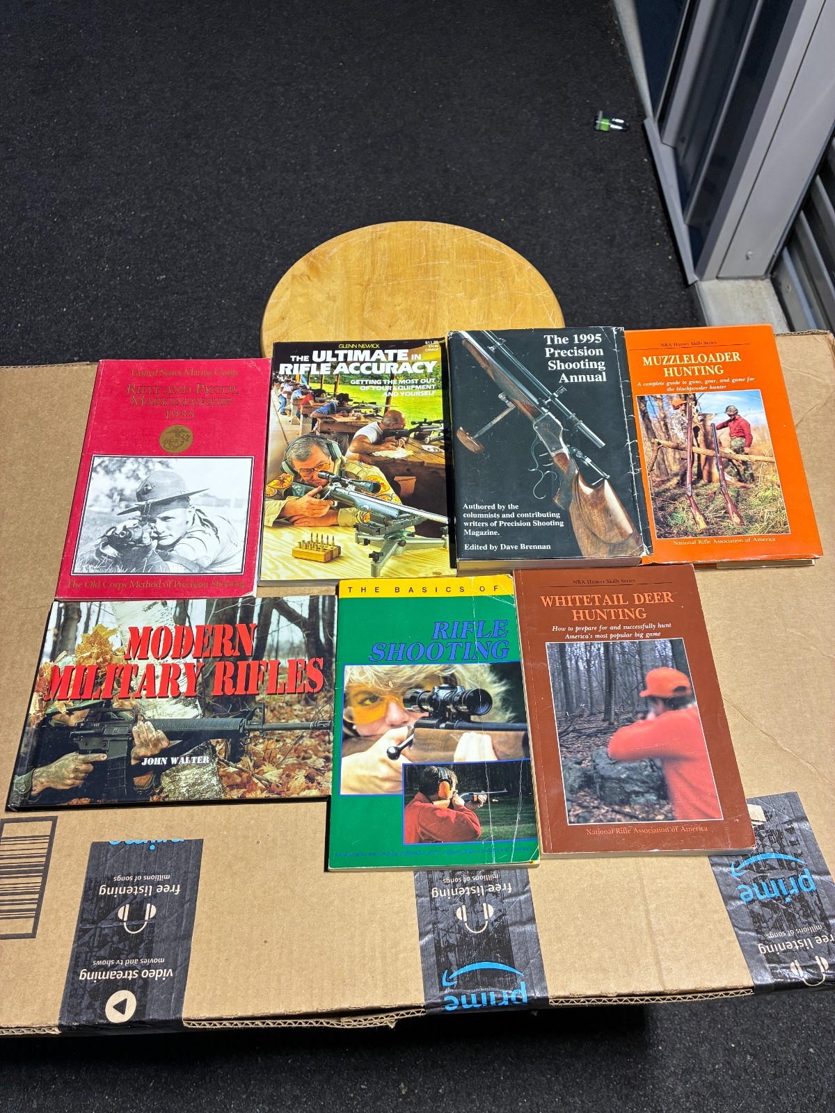 Vintage Rifle Shooting & Hunting Book Lot - 7 Titles: NRA, USMC, Military Rifles