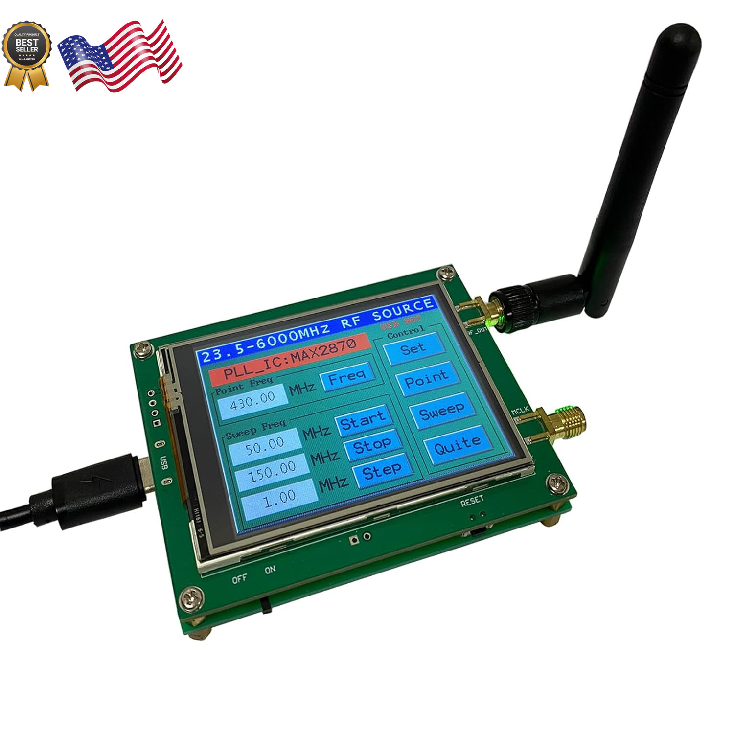 Upgraded MAX2870 Rf Signal Generator Source 23~6000Mhz High Precision Frequency