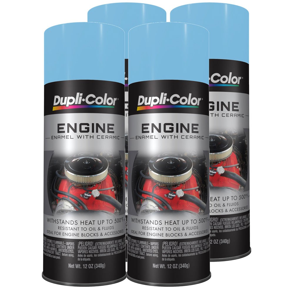 Duplicolor DE1616 (4-Pack), Engine Paint, Pontiac Metallic Blue, 12 oz Aerosol