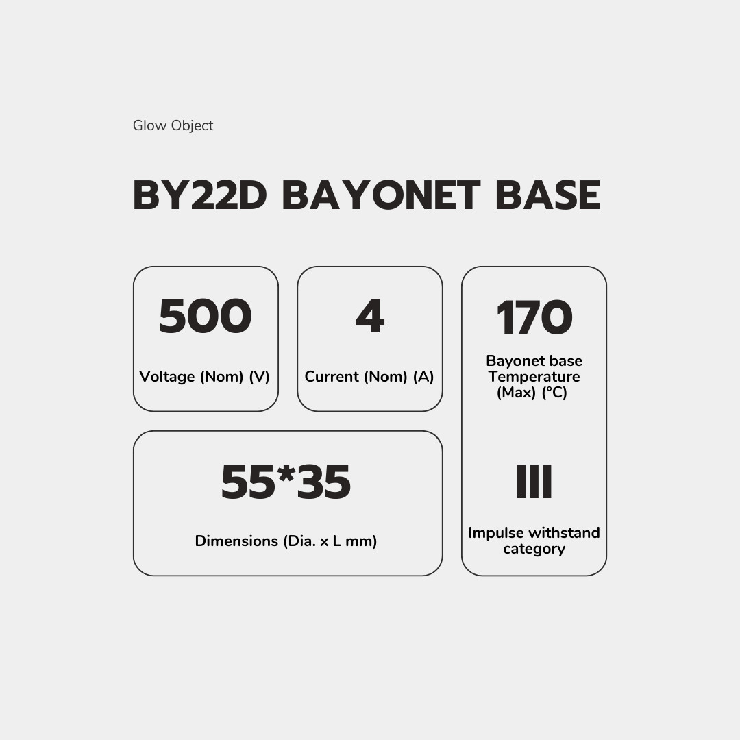 Ceramic BY22D Bayonet Socket for Light Bulb/LED
