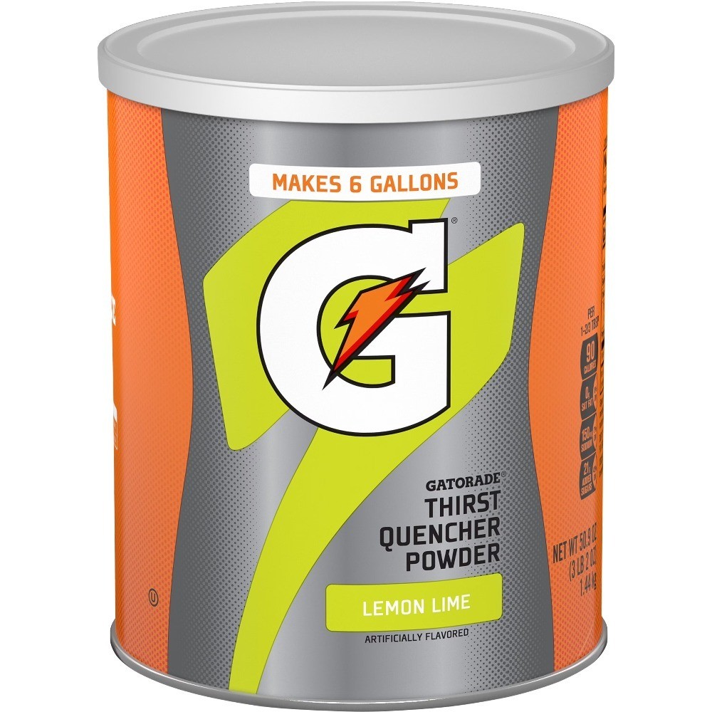 Thirst Quencher Lemon Lime Flavor Powdered Energy Drink Mix 50.9 oz Canister