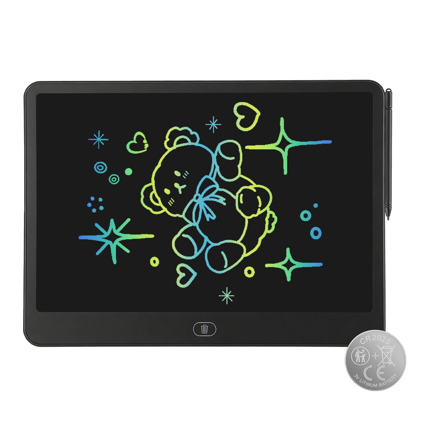 LCD Writing Table Kids Doodle Board Reusable Drawing Pad w/ Lock Function