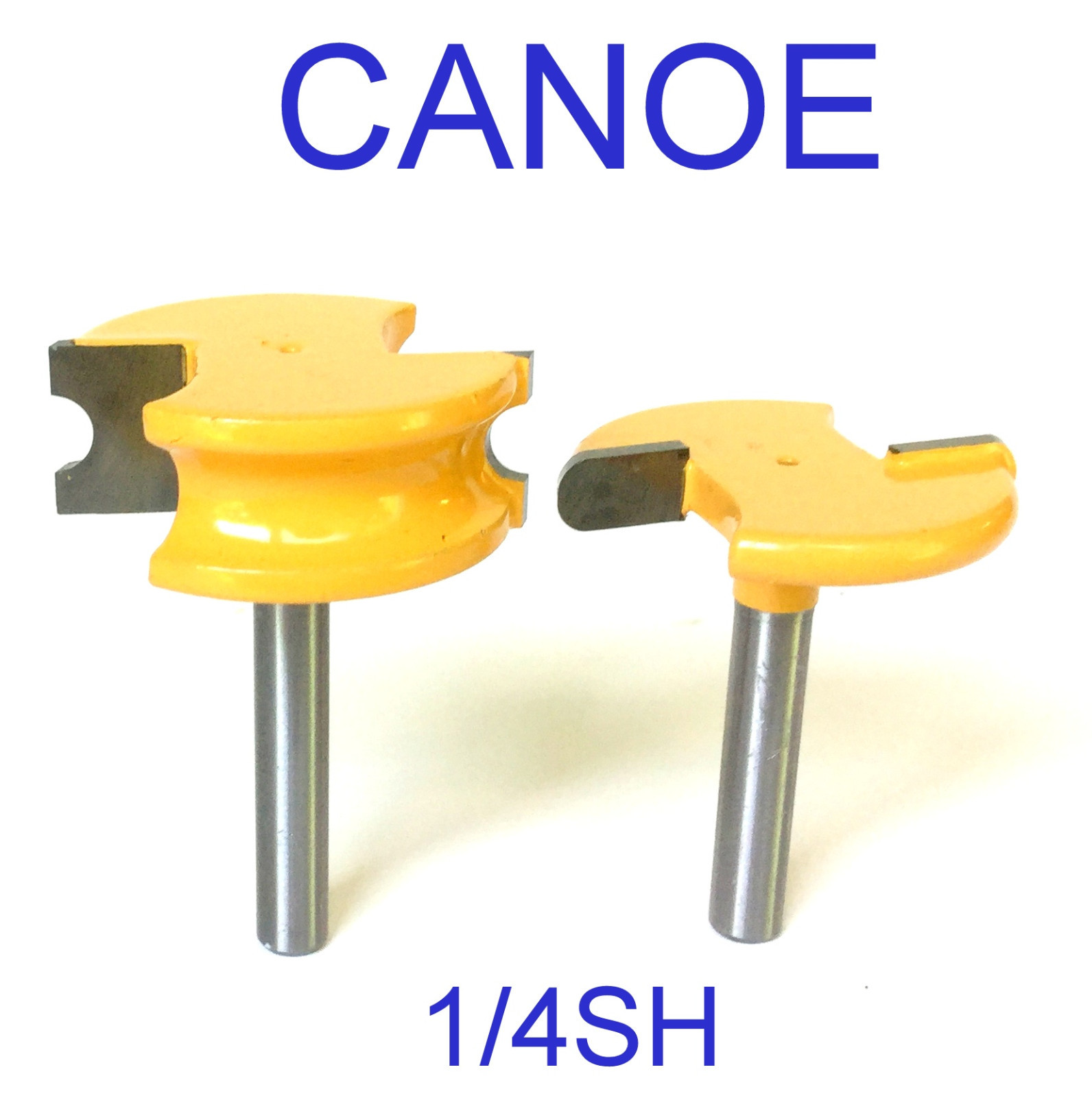 2 pc 1/4" Shank 1/4" Diameter Canoe Flute and Bead Joint Router Bit sct-888