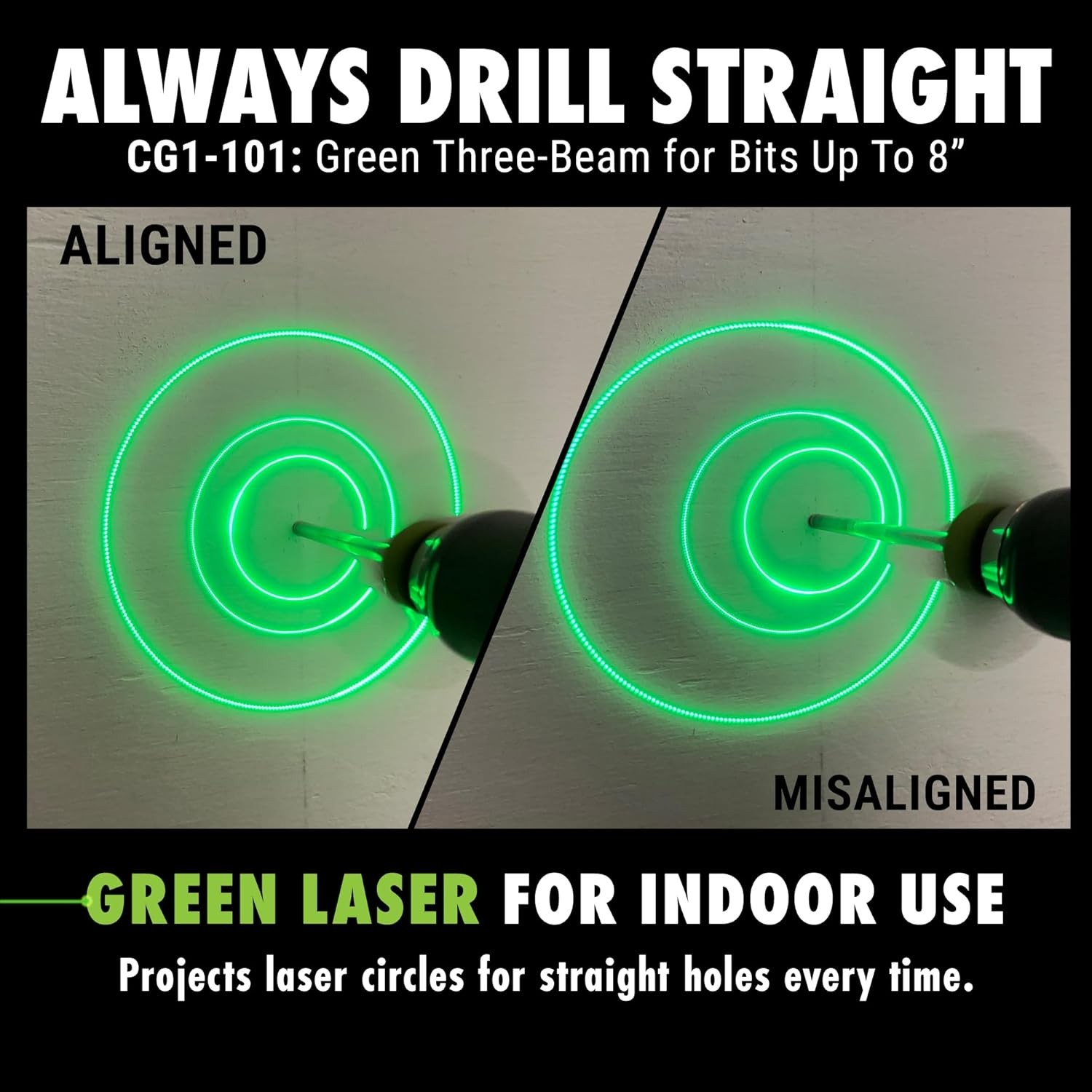 Drill Guide Magnetic Laser Alignment Compatible 2-8 Inch Bits BullseyeBore Core