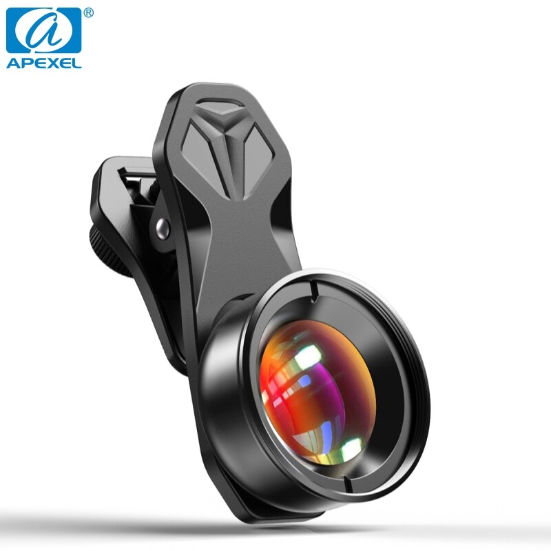 APEXEL 4K HD Super 100mm Macro Lens Cell Phone Camera Lens for iPhone Smartphone
