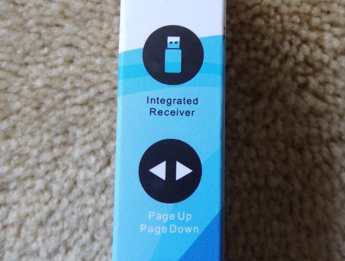 QUI RF 2.4GHz Wireless Presenter Remote Presentation Laser Pointer - Mac PC; t27