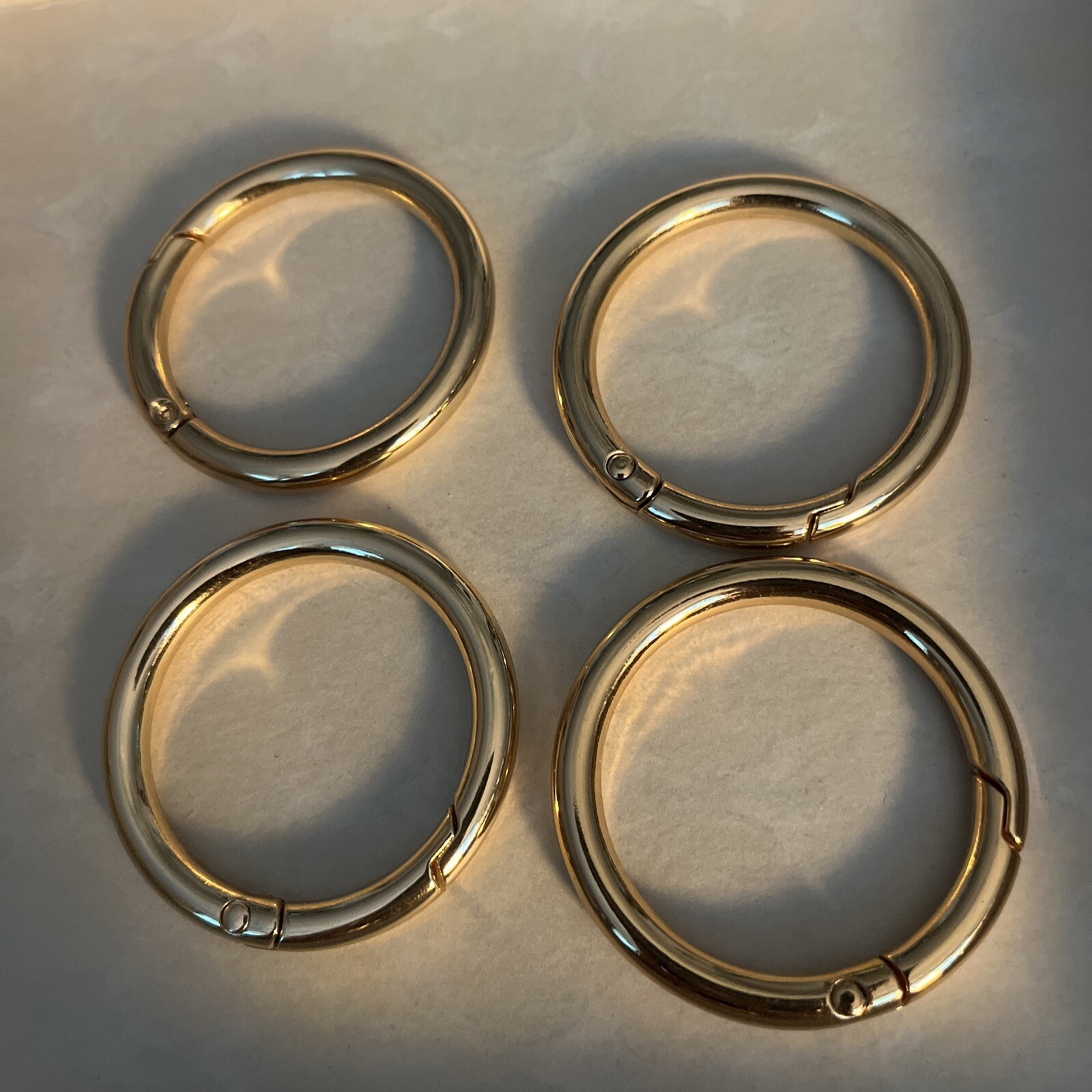 Miche Bright Gold 1 1/2" Gold Carabiners Set of 4 NWOT Combined Ship Avail