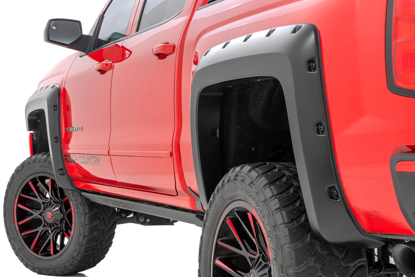 Rough Country Pocket Fender Flares for 14-18 Chevy 1500 | 6'7 & 8' - F-C11412B
