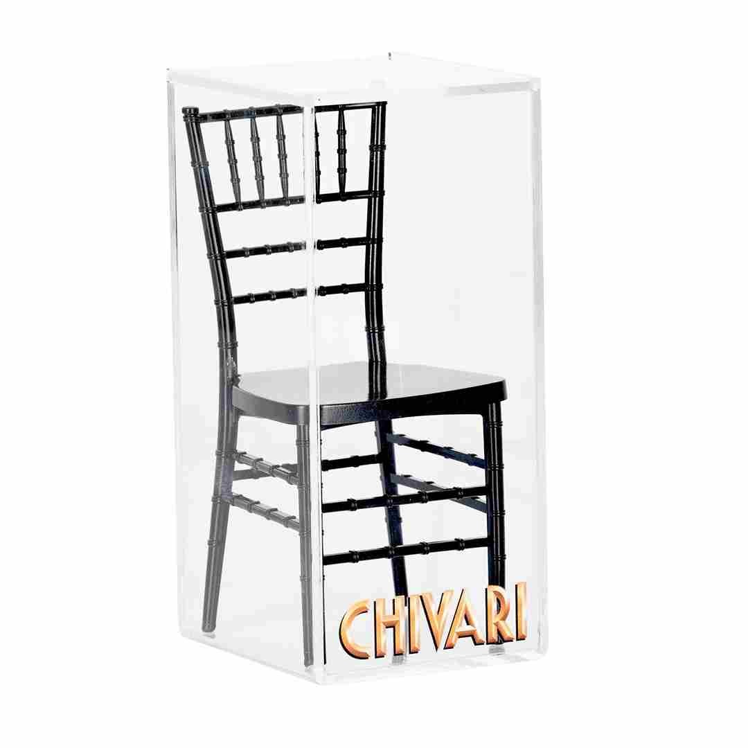 Black Mini Chiavari Chair 1:6 Scale Model by Chivari