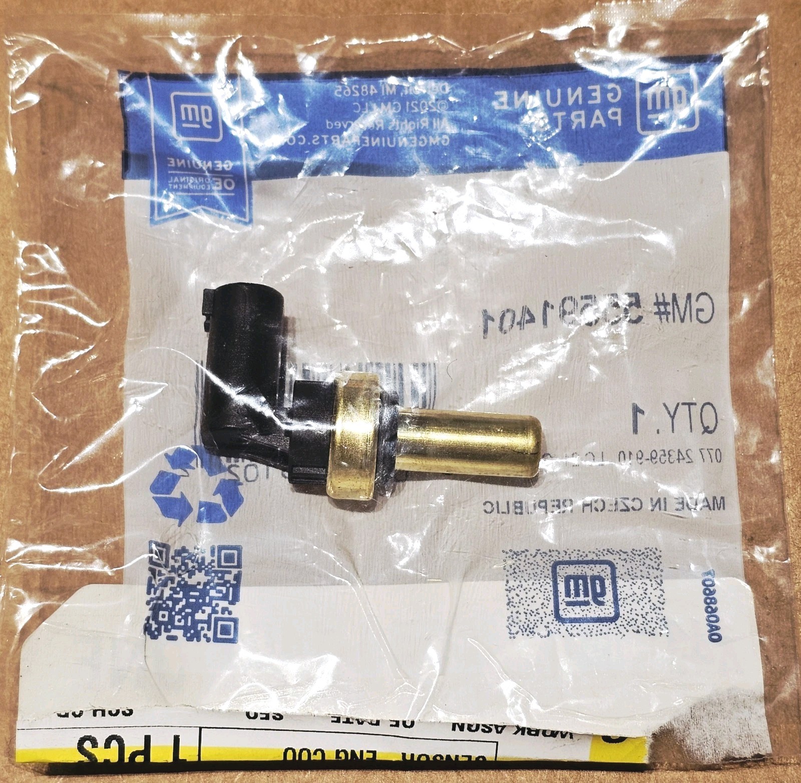 GM OEM Engine Coolant Temperature Sensor # 55591401 - Brand New, Sealed