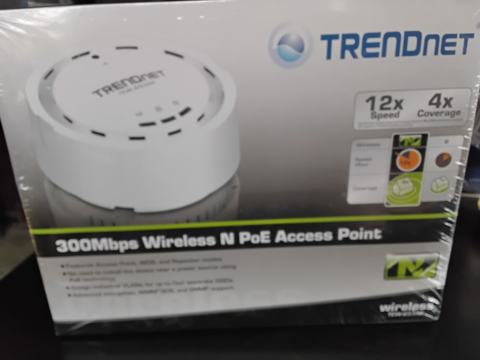 Trendnet 300Mbps Wireless N Poe Access Point New TEW-653AP