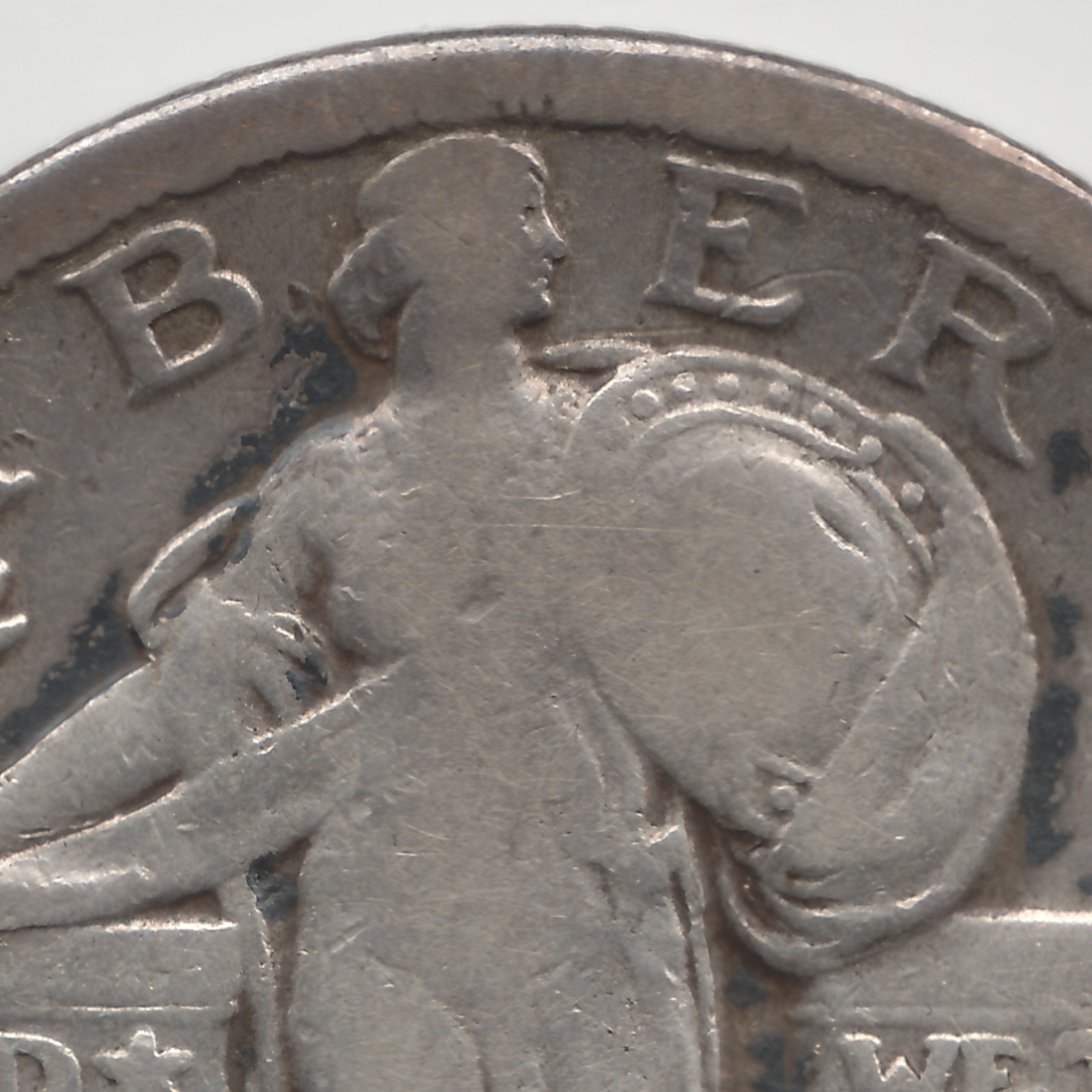 1917 S Type 2 Standing Liberty Quarter, F
