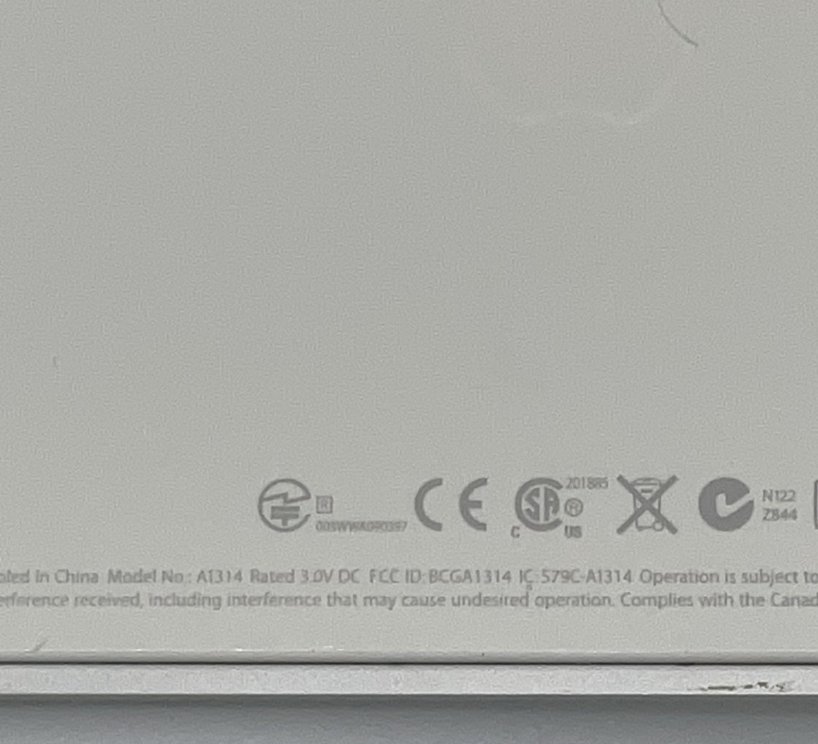 Apple Wireless Keyboard A1314