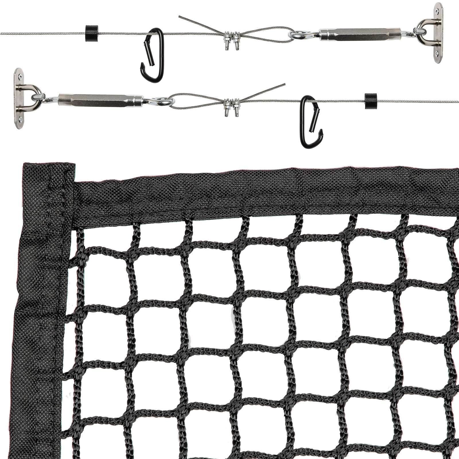 GoSports Sports Netting with Stainless Steel Hanging Kit - Hitting Net for Golf,