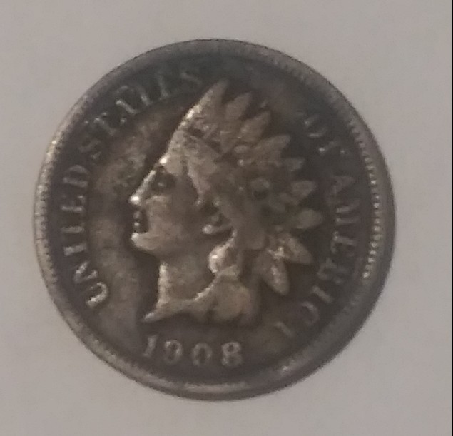 1908 INDIAN HEAD CENT G/VG CONDITION ; SHIPS  ONLY IN USA