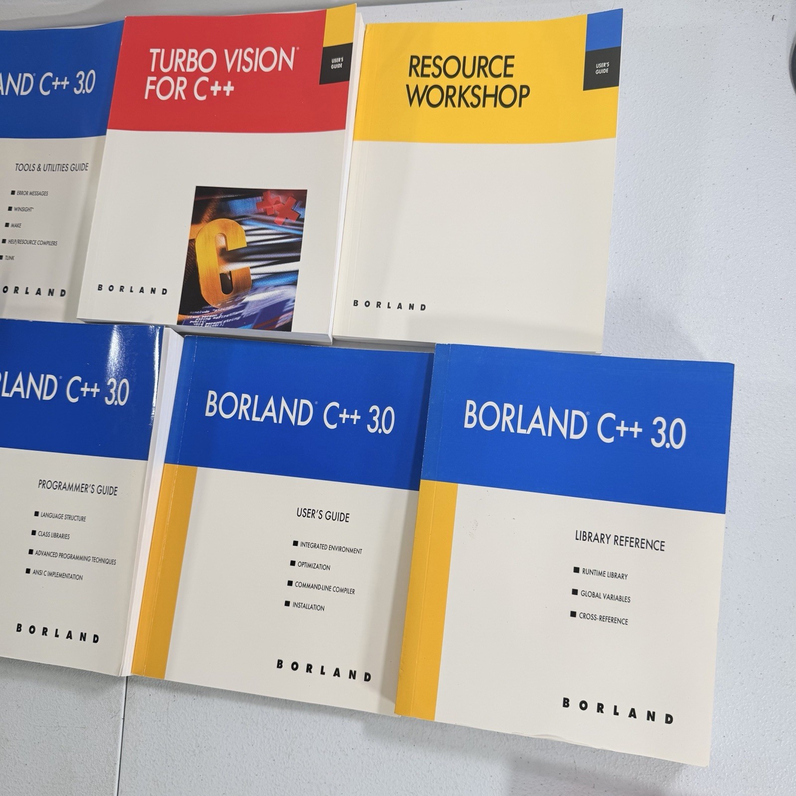 Borland C++ 3.0 & Application Frameworks Reference User Guide Manuals Lot Set
