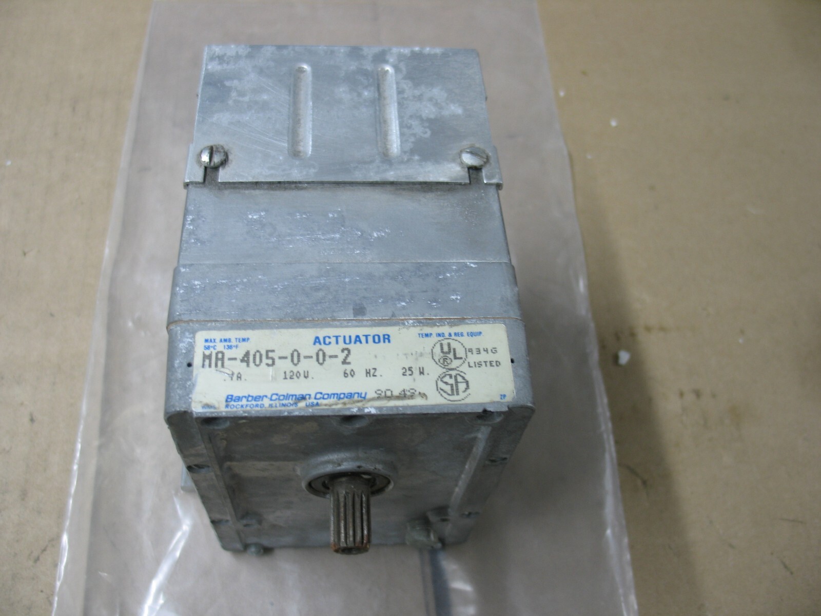 NEW BARBER COLMAN MA-405-0-0-2 ACTUATOR 120VAC 4A P9422