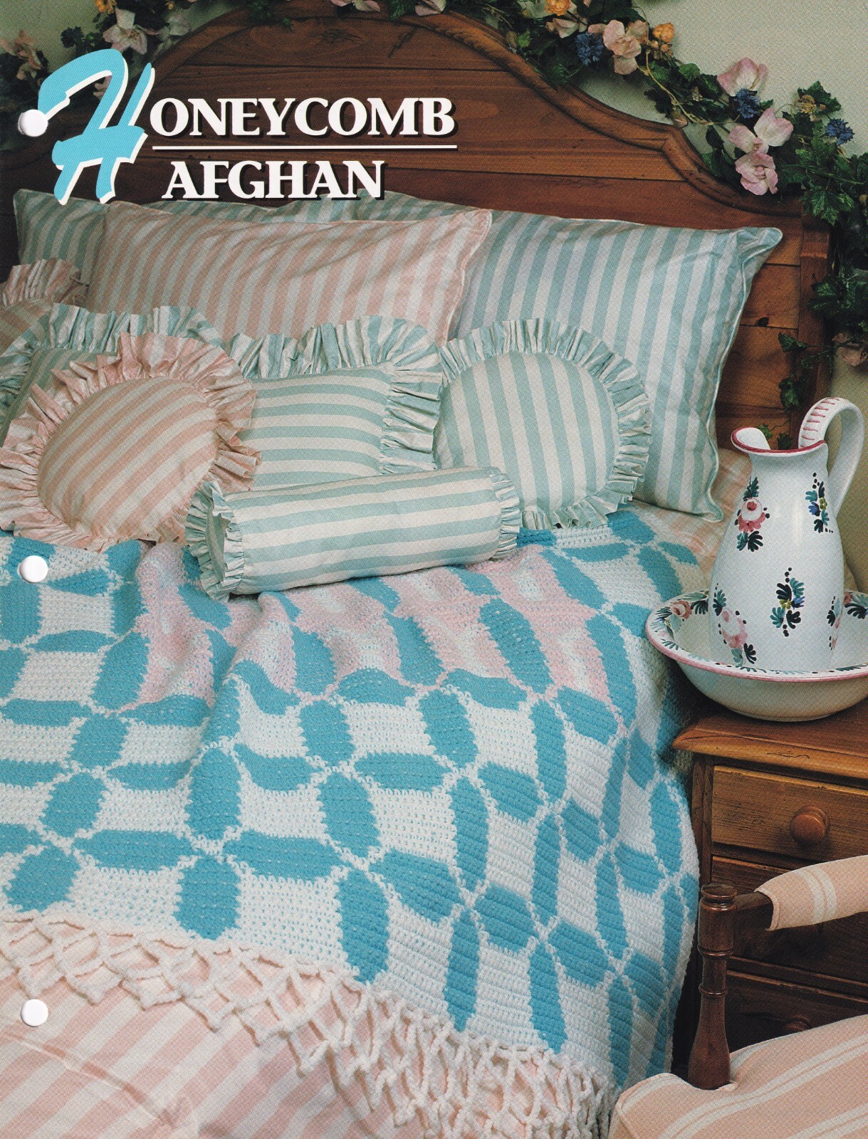 Annie's Crochet Afghan HONEYCOMB AFGHAN Pattern Leaflet