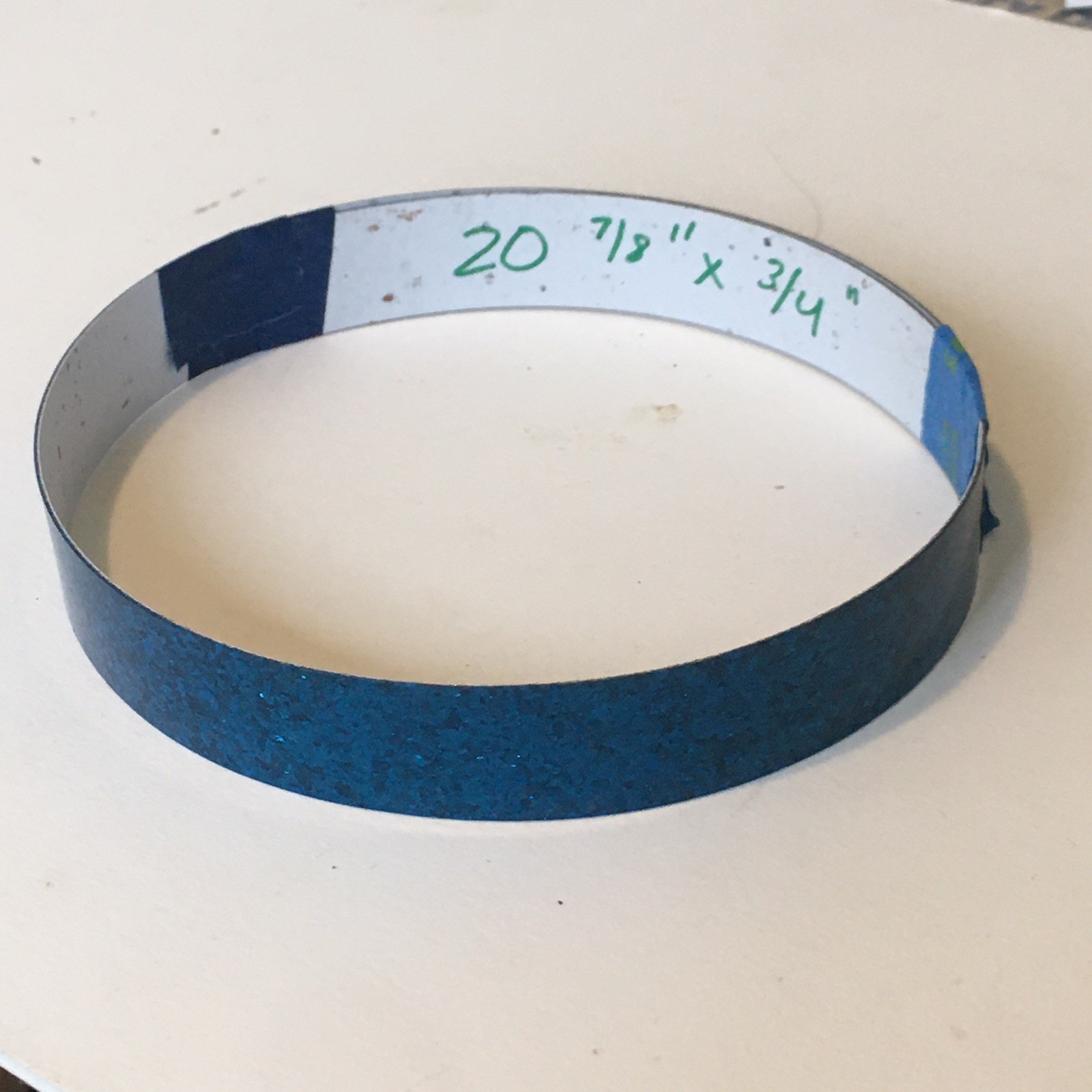 Vintage Made In USA Gretsch Blue Sparkle Bass Drum Hoop Inlay Strip 3/4”W x 20”L
