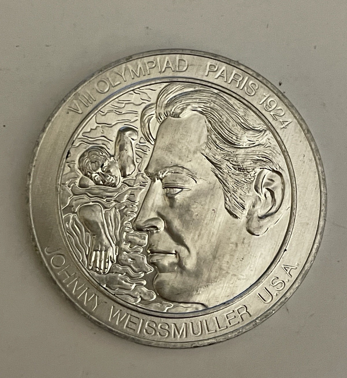 VIII Olympiad Paris 1925 Johnny Weissmuller Commemorative Coin