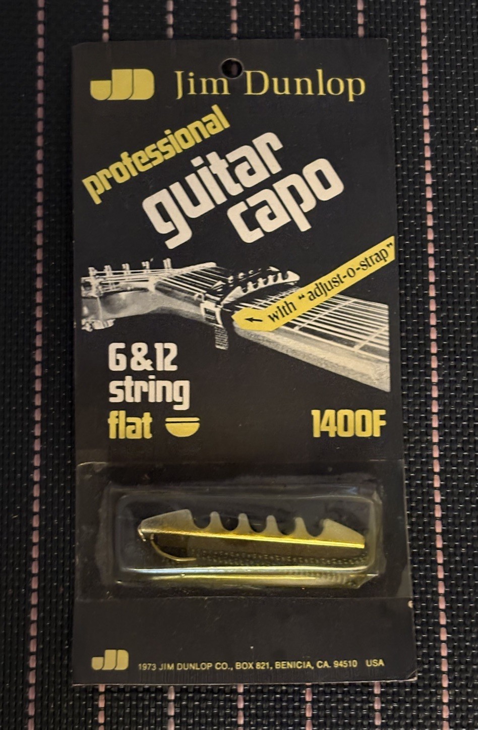 Vintage Jim Dunlop 1400F Dunlop Advanced Guitar Capo FLAT 6 & 12 String NOS 1973