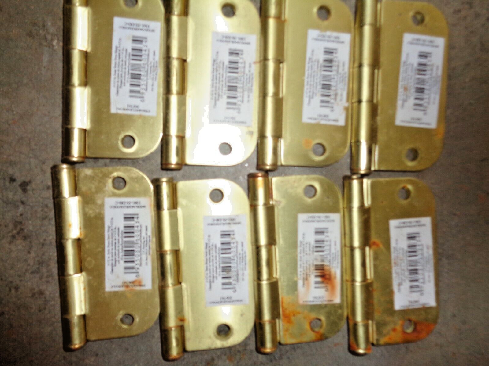 25 pieces of Satin Brass Door Hinges 3 ½” with 5/8''radius Model 1001-58-DB-C