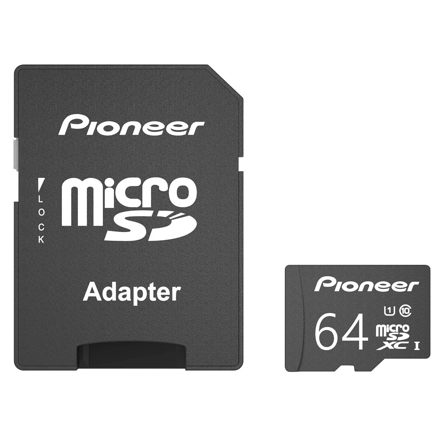 Pioneer Micro SD Card 64gb with Micro SD Adapter 2 PACK