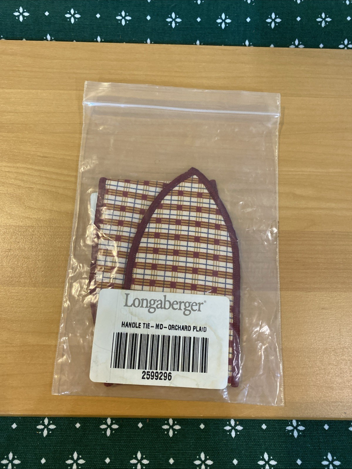 Longaberger Handle Tie Medium Orchard Plaid