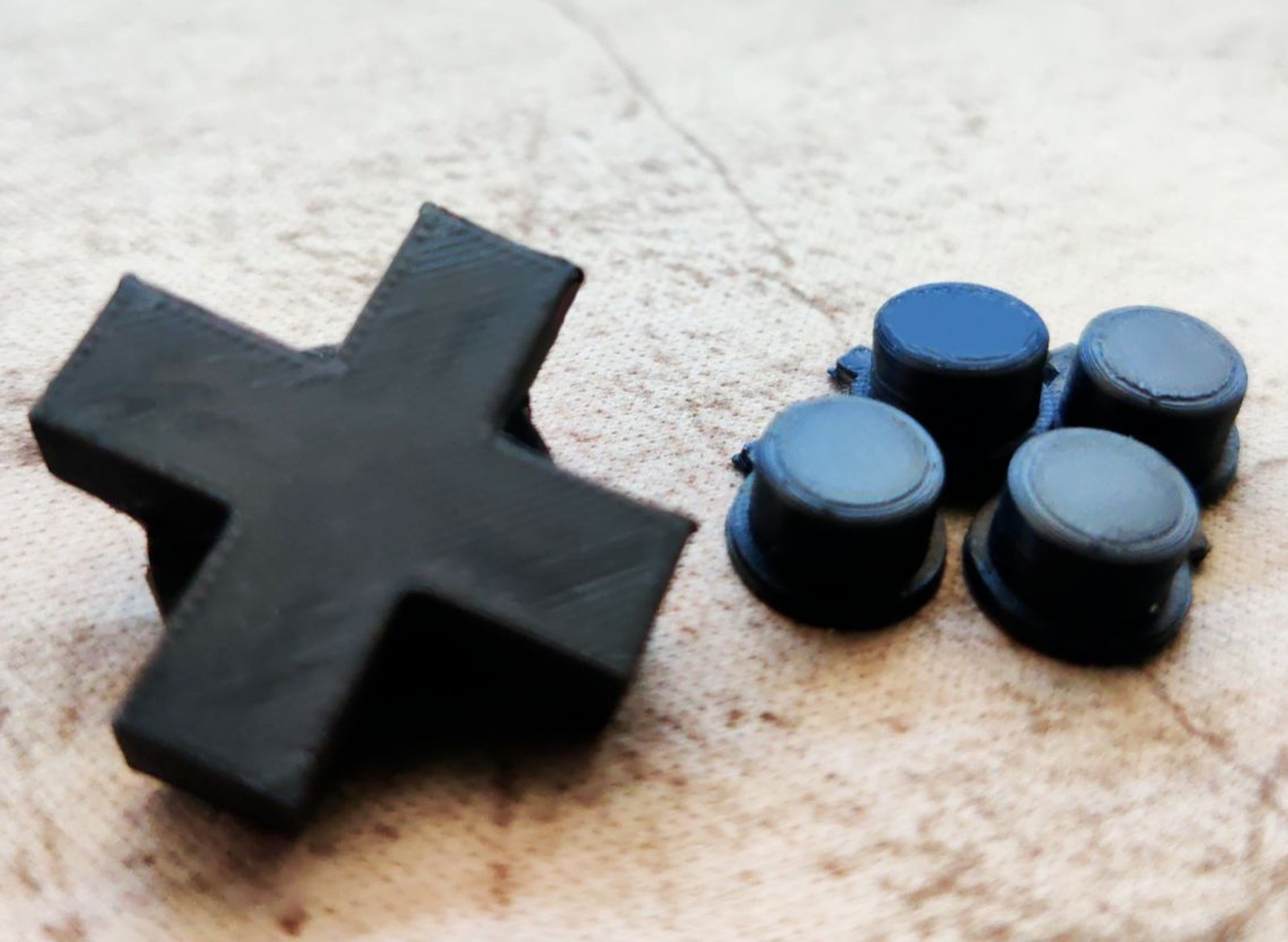 R36S Plain Button Set - Beautiful Plain black buttons for your handheld!