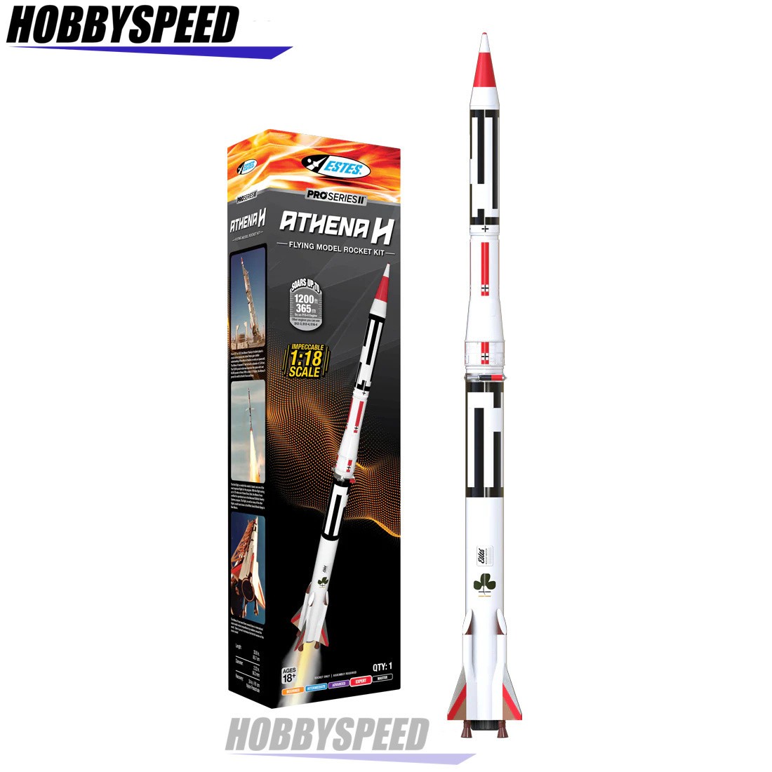 ESTES ATHENA H PRO SERIES FLYING MODEL ROCKET SKILL: EXPERT rocketry EST9725 NEW