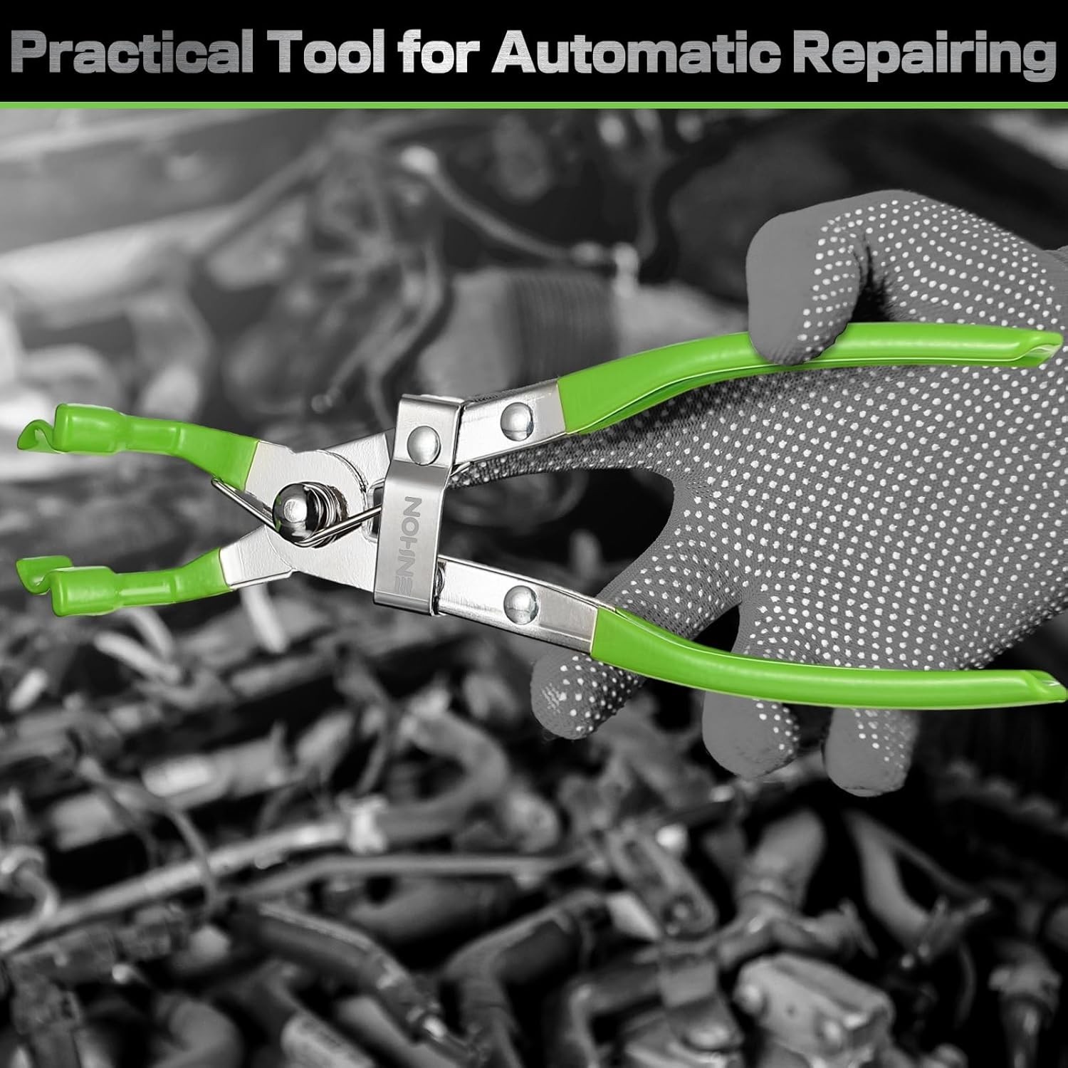 Enhon Spark Plug Pliers, Plier Boot Removal Tool, 45°Offset Green